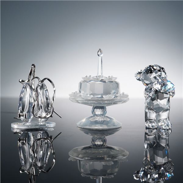 3pc Swarovski Crystal Assorted Figurines