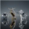 Image 1 : 3pc Swarovski Crystal Figurine, Pin, and Paperweight