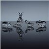Image 1 : 4pc Swarovski Crystal Figurines, Rhino, Hippo, Baby Beaver, and Kangaroo