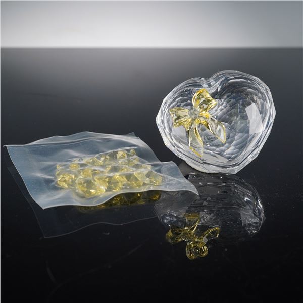Swarovski Crystal Anna's Jewel Box with Yellow Crystal Hearts