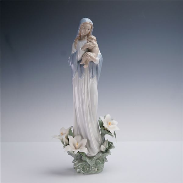 Lladro Porcelain Figurine, Madonna of the Flowers 01008322