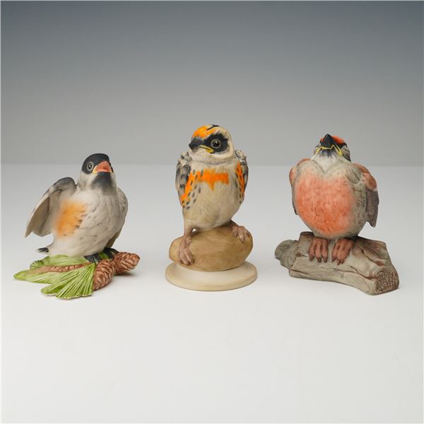 3pc Boehm Porcelain Bird Figurines