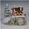 Image 2 : 2pc Goebel Hummel Lighted Musical Scene with Figurine, Good Tidings of Joy
