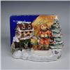 Image 4 : 2pc Goebel Hummel Lighted Musical Scene with Figurine, Good Tidings of Joy