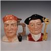 Image 1 : 2pc Royal Doulton Large Character Jugs, Cabinet Maker D7010 & Gaoler D6570D
