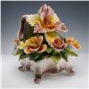 Image 1 : Capodimonte Porcelain Floral Arrangement Centerpiece