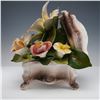 Image 2 : Capodimonte Porcelain Floral Arrangement Centerpiece