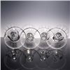 Image 6 : 4pc Crystal Wine Glasses with Geometric Cut Pattern