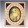 Image 1 : Miniature Portrait with Inlaid Frame