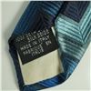 Image 3 : Dolce & Gabbana Silk Necktie, Blue Chevron Geometric