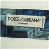 Image 4 : Dolce & Gabbana Silk Necktie, Blue Chevron Geometric
