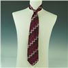 Image 1 : Dolce & Gabbana Silk Necktie, Magenta Chevron Geometric