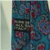 Image 5 : Galtrucco Teal Silk Tie With Floral Pattern
