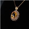Image 2 : Le Vian 14K Gold Pendant Necklace, 3.50CT Citrine and 0.60CTW Diamonds