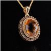 Image 5 : Le Vian 14K Gold Pendant Necklace, 3.50CT Citrine and 0.60CTW Diamonds