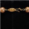 Image 3 : Strand of Golden Imitation Pearls with 14K Gold Clasp