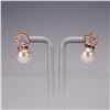 Image 4 : 2 Pair Rhinestone and Faux Pearl Earrings