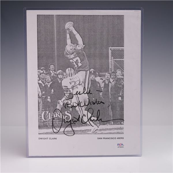 Dwight Clark Signed Photo PSA COA The Catch 49ers 1982
