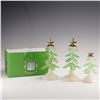 Image 4 : 3pc Department 56 Snowbabies Glittered Glass Tree Figurines