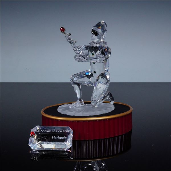 Swarovski SCS Annual Edition 2001 Harlequin + Plaque and Base