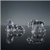 Image 1 : 2c Swarovski Crystal Figurines, Mother Sheep and Sister Bear