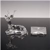 Image 1 : 2pc Swarovski Crystal 1994 AE Kudu Figurine + Plaque, Signed