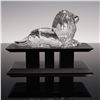 Image 4 : 3pc Swarovski Crystal 1995 AE Lion Figurine with Base & Plaque