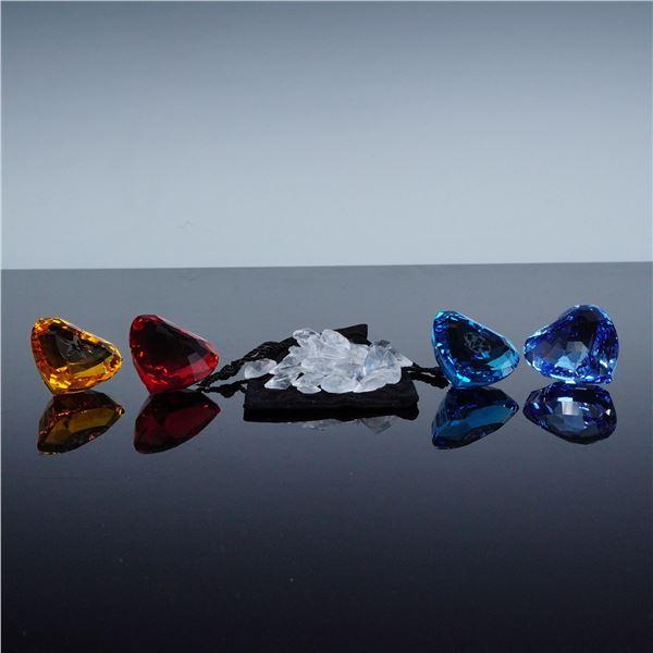 5pc Swarovski SCS Crystal Heart Figurines, Eternity Blue & More