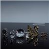 Image 2 : 6pc Swarovski Crystal Figurines, Pins, Dice, and Paperweight