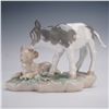 Image 3 : 2pc Lladro Porcelain Figurines, Leopard and Lamb 6926 & Calf and Lion 6927