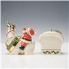 Image 2 : 2pc Lenox Porcelain Ornaments. Santa and Reindeer Hinged Box, Chair