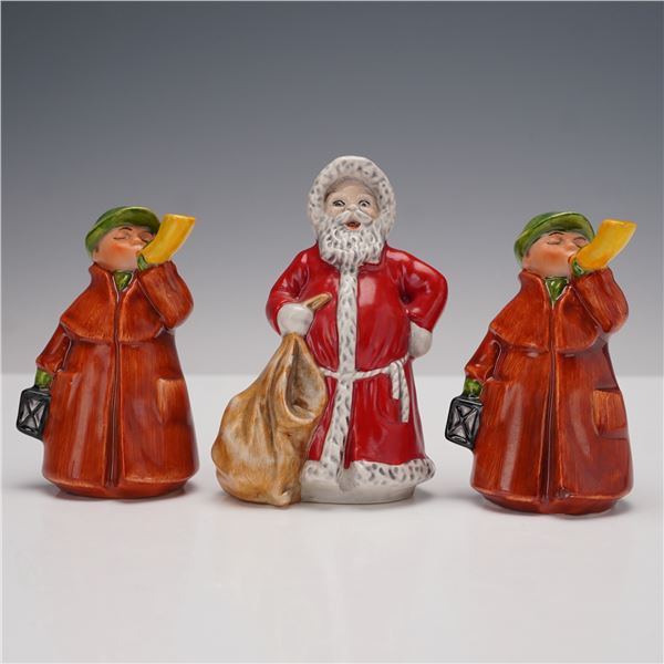 3pc Goebel Figurines, Santa Claus and Carolers