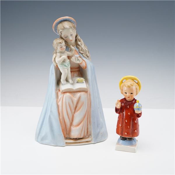 2pc Goebel Hummel Figurines, Madonna and Child & Angel