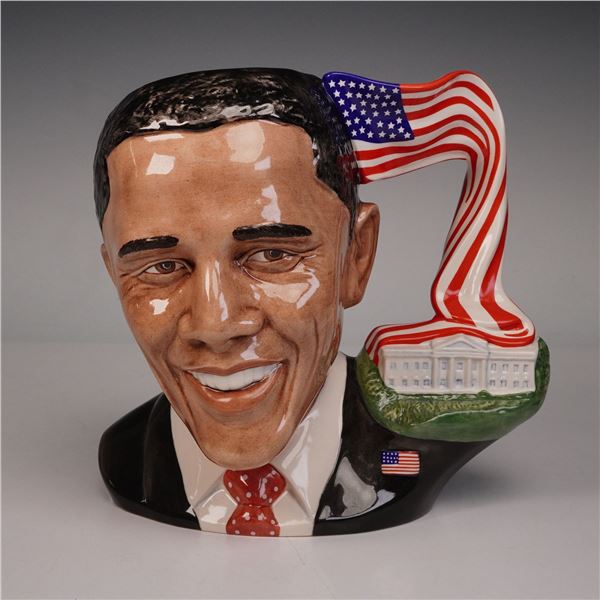 Royal Doulton Large Character Jug, Barack Obama D7300