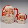 Image 1 : 2pc Royal Doulton Character Jugs, Large and Small Santa Claus