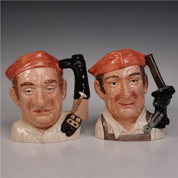 2pc Royal Doulton Large Character Jugs- Blacksmith D6571 & Bootmaker D6572
