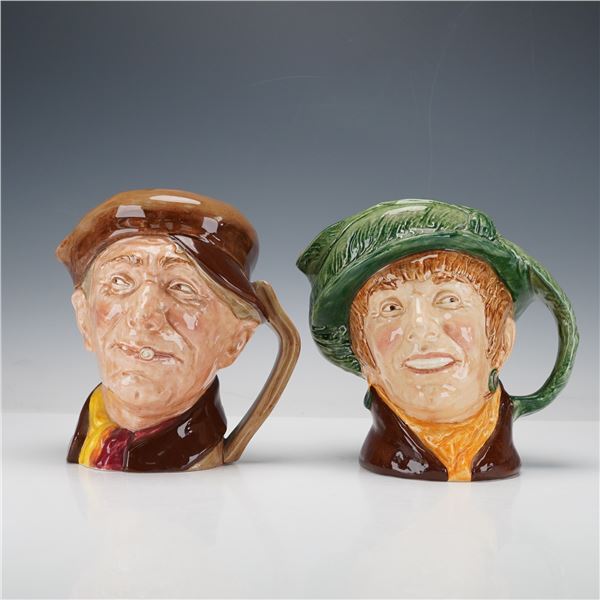 2pc Royal Doulton Large Character Jugs, Arriet D6208 and Arry D6207