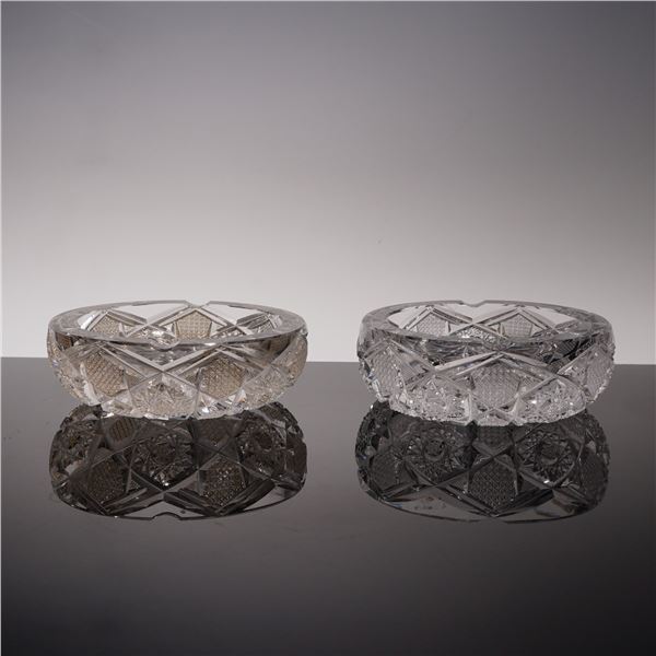Pair of American Brilliant Cut Glass Bowls