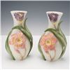 Image 1 : 2pc Fitz & Floyd Classics Porcelain Daffodil Iris Vase