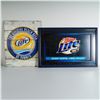 Image 1 : Pair of Miller Lite Advertising Mirror and Wood Signs