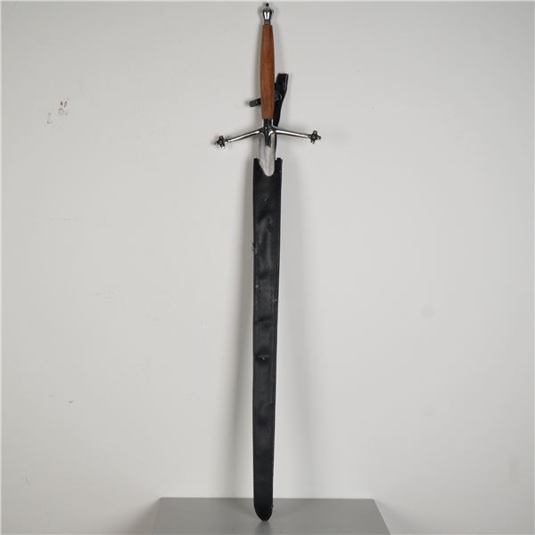 Pakistani-Made Two-Handed Sword with Scabbard