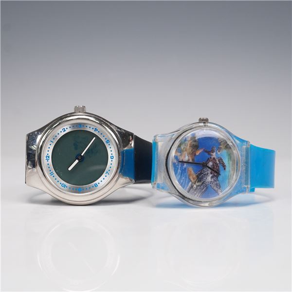 2pc Wristwatches, Including Disney Store & Sea Turtle Motif