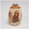 Image 1 : Porcelain Hand Decorated Satsuma-Style Snuff Bottle with Gilding
