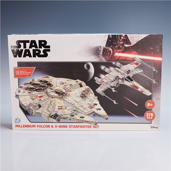 Star Wars Millennium Falcon and X-Wing Starfighter Paper Model Kit