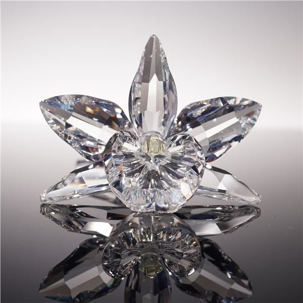 Swarovski Crystal Figurine, Orchid Yellow Centre