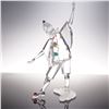 Image 4 : 2pc Swarovski Masquerade Crystal Figurine & Plaque, Pierrot