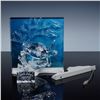 Image 1 : 3pc Swarovski Crystal Annual Edition Eternity Display w/ LED Stand + Plaque