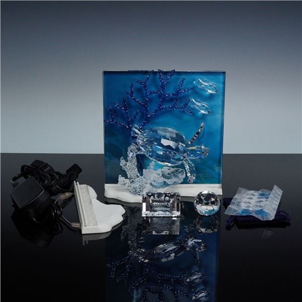 5pc Swarovski Wonders of The Sea, Eternity, Plaque, Shells, & Paperweight