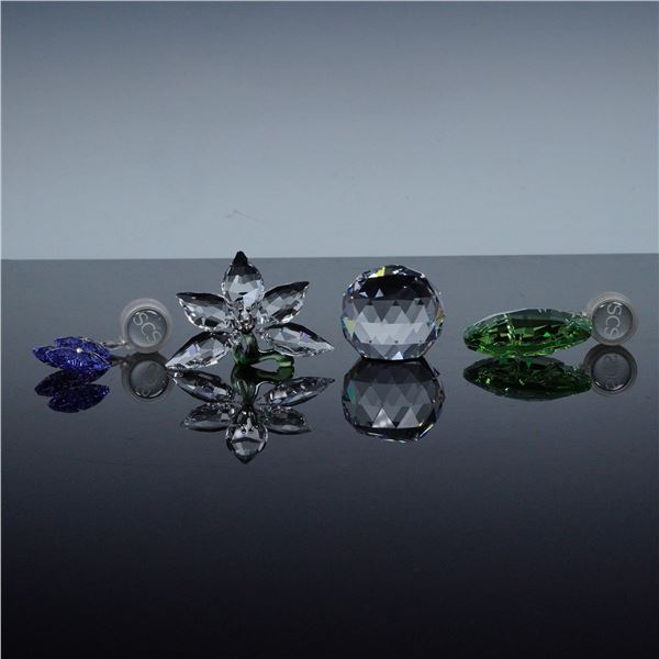 4pc Swarovski SCS Crystal Figurine, Ornaments, and Paperweight