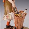 Image 3 : Sandro Maggioni Capodimonte Porcelain Figurine, Girl with Basket